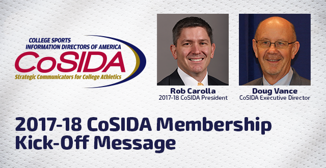 Kicking Off 2017-18: A Message from President Rob Carolla and Executive Director Doug Vance